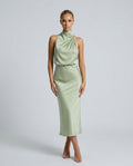 Women's Satin-Look Finish Sleeveless Blazer Evening