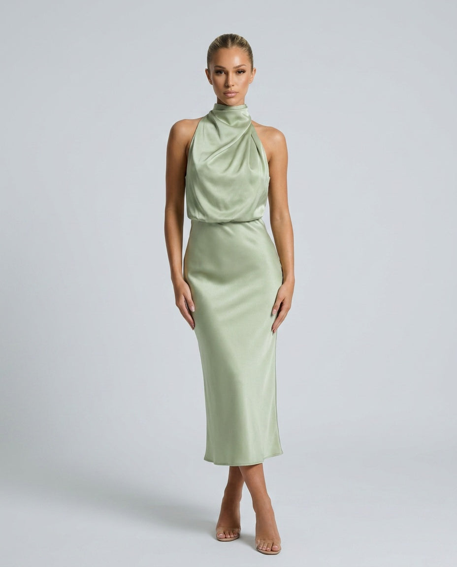 Women's Satin-Look Finish Sleeveless Blazer Evening