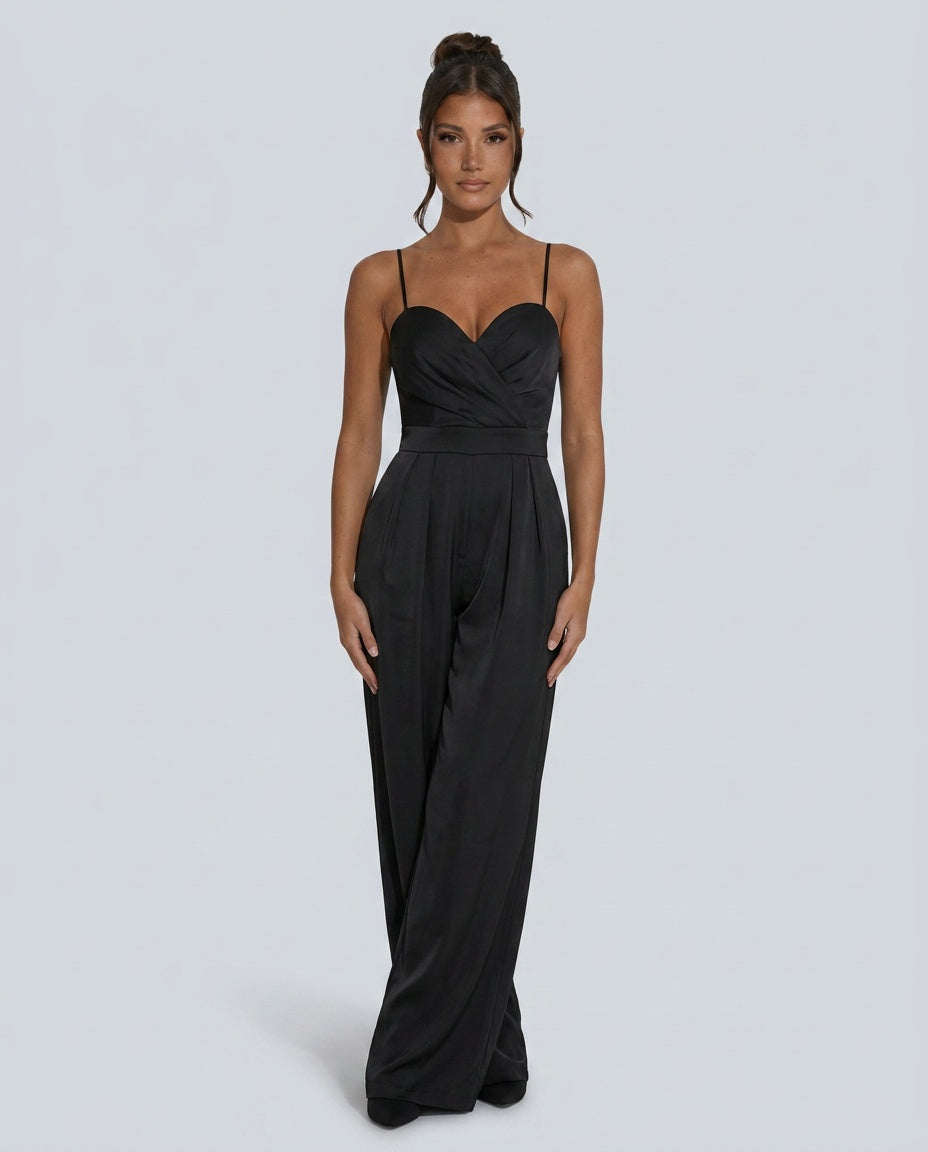 Silky Satin-Look Wrap With Sweetheart Neckline Evening