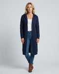 Elegant Ribbed Long Sleeve Cardigan Belted Evening
