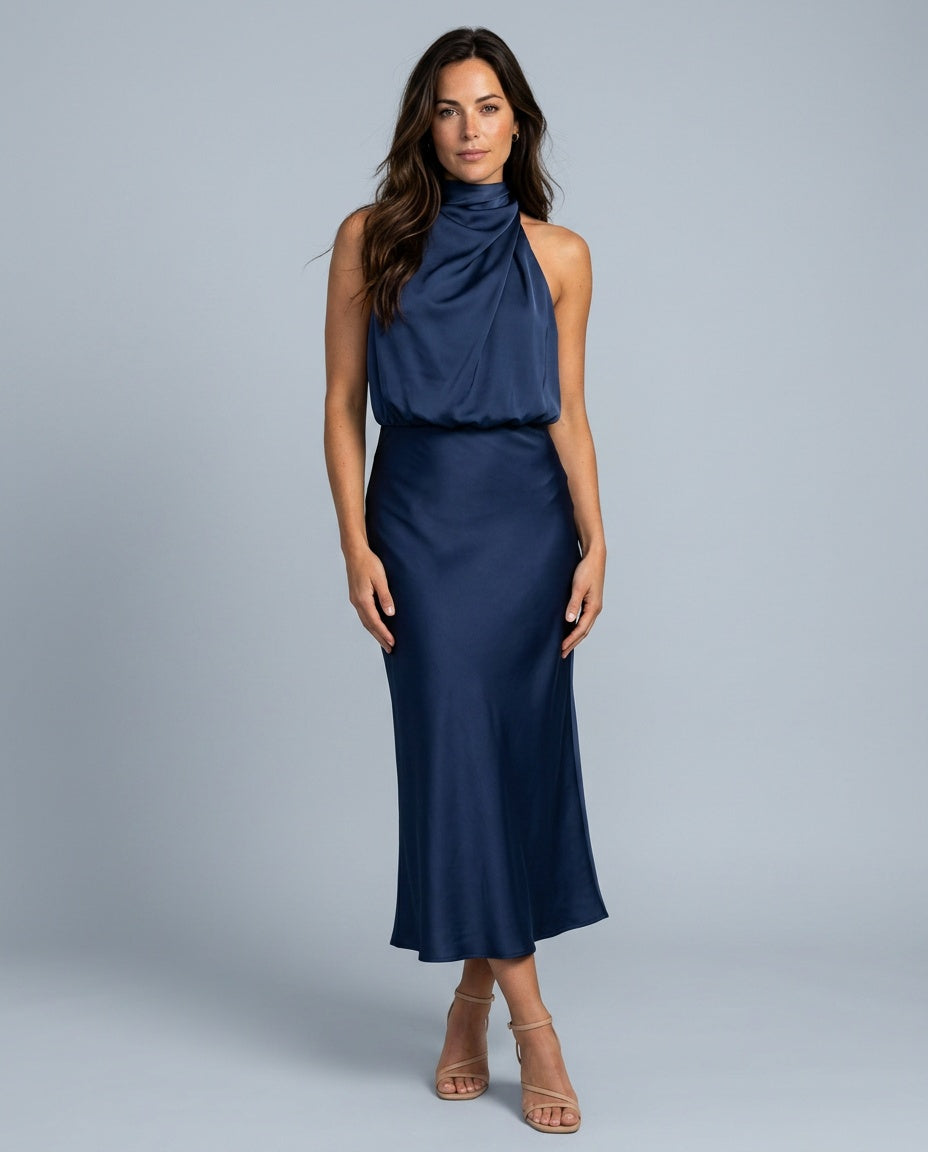 Women's Satin-Look Finish Sleeveless Blazer Evening